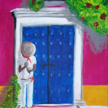 Painting titled "Colombien" by Elodie O'Rourke, Original Artwork, Acrylic