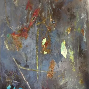 Painting titled "Automne" by Elodie Guiraud Egc, Original Artwork, Acrylic Mounted on Wood Stretcher frame