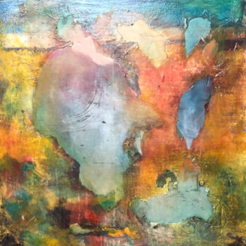 Painting titled "Map" by Elodie Guiraud Egc, Original Artwork, Acrylic