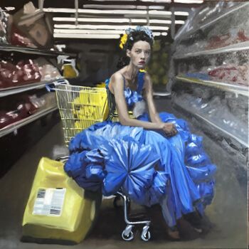 Pintura titulada "Multiplier les réal…" por Elodie Lemerle, Obra de arte original, Oleo Montado en Bastidor de camilla de ma…
