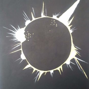 Painting titled "eclipse" by Er, Original Artwork, Acrylic
