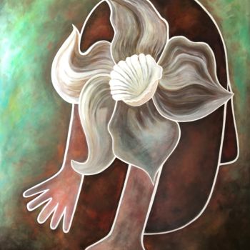 Painting titled "Rite of Passage #1,…" by Elodie M. Richard, Original Artwork, Acrylic