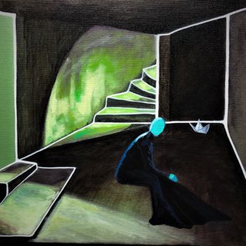 Painting titled "The Decision #1, or…" by Elodie M. Richard, Original Artwork, Acrylic