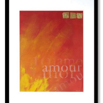 Painting titled "amour" by Élodie, Original Artwork