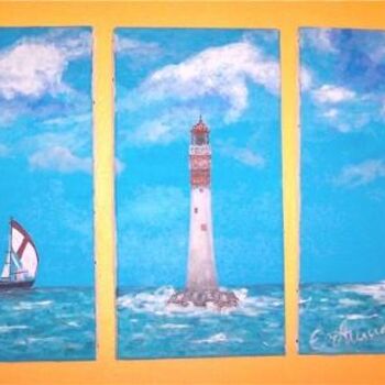 Painting titled "Le phare" by Elodie Aumage, Original Artwork