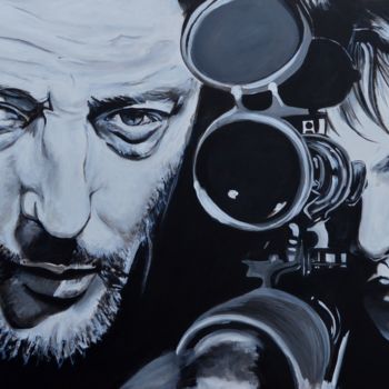 Painting titled "film leon" by Elodie Bougon, Original Artwork, Acrylic