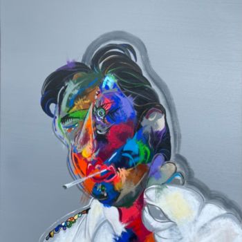 Peinture intitulée "alain" par Elodie Frydman, Œuvre d'art originale, Acrylique Monté sur Châssis en bois