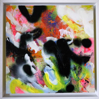 Painting titled "Sans titre 4" by Elodie Jammes, Original Artwork, Acrylic Mounted on Wood Stretcher frame