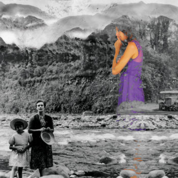 Digital Arts titled "Rivière" by Elodie Teyssier, Original Artwork, Photo Montage