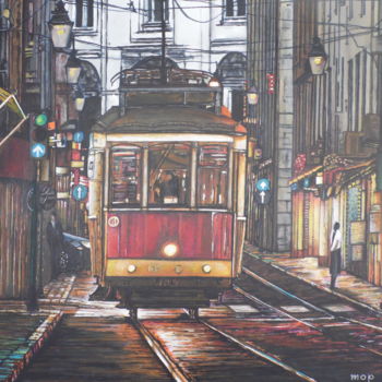 Peinture intitulée "tons-de-lisboa" par Mop, Œuvre d'art originale, Acrylique