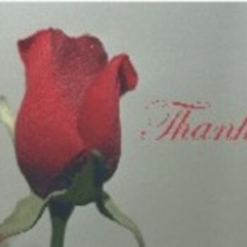 Handwerk mit dem Titel "Red Rose Thanks" von Elra Norris, Original-Kunstwerk