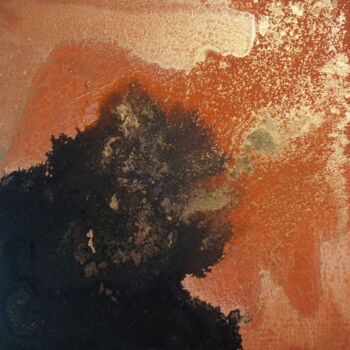 제목이 "VALHALLA"인 미술작품 Elric Miault로, 원작, 잉크 나무 들것 프레임에 장착됨