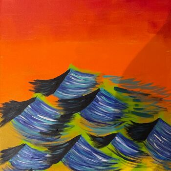 Painting titled "Bodiesof water 10:…" by Els Devrieze, Original Artwork, Acrylic