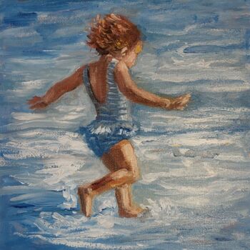 Painting titled "Catch me" by Els Driesen, Original Artwork, Oil