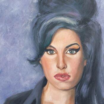 "Amy winehouse" başlıklı Tablo Els Driesen tarafından, Orijinal sanat, Petrol Ahşap Sedye çerçevesi üzerine monte edilmiş