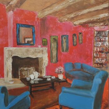 Malerei mit dem Titel "My home in France" von Els Driesen, Original-Kunstwerk, Acryl
