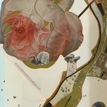 Collages intitulée "Ik heb een tuintje…" par Els Robberechts, Œuvre d'art originale, Collages