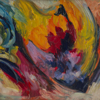 Peinture intitulée "apocalypse-37x56cm-…" par Elsa Caselli, Œuvre d'art originale
