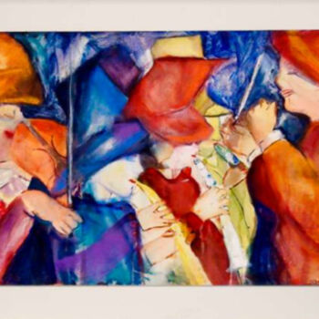 Malarstwo zatytułowany „Concierto de flautas” autorstwa Elsa Russi, Oryginalna praca, Akwarela