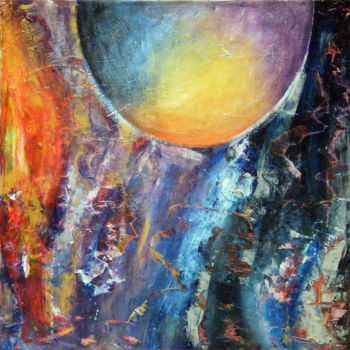 Painting titled "série planètes "ear…" by Elsa Keumurian, Original Artwork, Acrylic