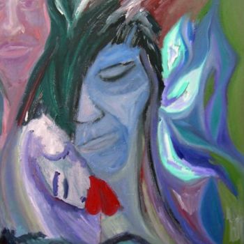 Pintura titulada "Tristeza" por Elsa Lores, Obra de arte original