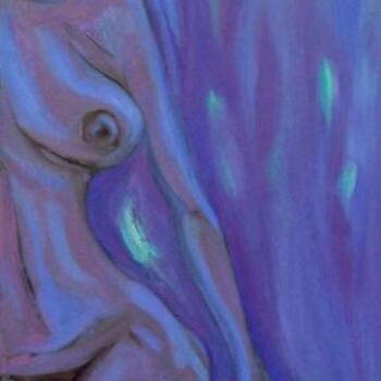 Pintura titulada "Mujer Azul" por Elsa Lores, Obra de arte original