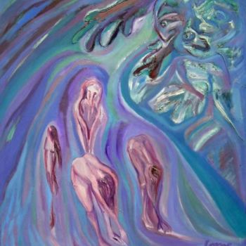 Painting titled "Mujeres" by Elsa Lores, Original Artwork