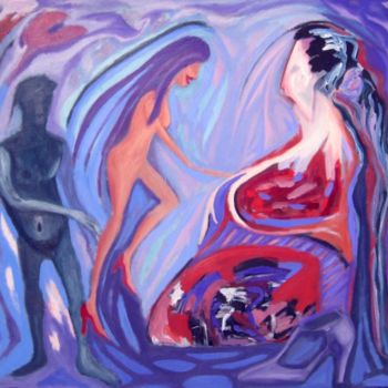 Painting titled "Encuentro" by Elsa Lores, Original Artwork