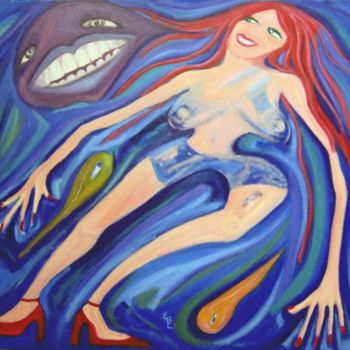 Painting titled "Sirena" by Elsa Lores, Original Artwork