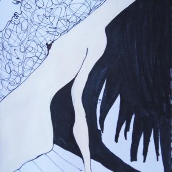 Картина под названием "Jugando" - Elsa Lores, Подлинное произведение искусства