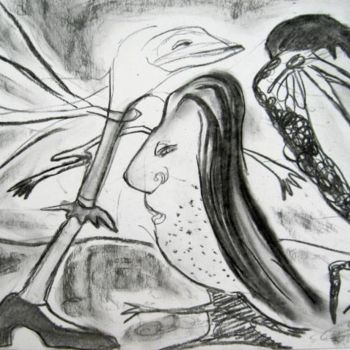 Zeichnungen mit dem Titel "Tango" von Elsa Lores, Original-Kunstwerk