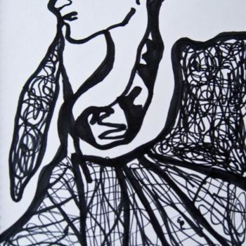 Рисунок под названием "Saliendo de ahi" - Elsa Lores, Подлинное произведение искусства