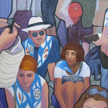 Painting titled "Turistas /Turisti" by Elsa Lores, Original Artwork