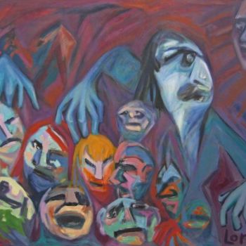 Картина под названием "Nosotros y los Mons…" - Elsa Lores, Подлинное произведение искусства