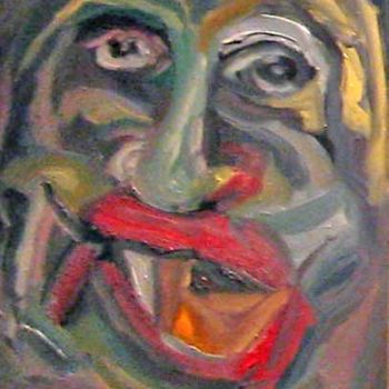 Pintura titulada "Monstruo con diente…" por Elsa Lores, Obra de arte original