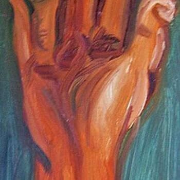 Pintura titulada "Mano verde" por Elsa Lores, Obra de arte original