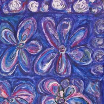Картина под названием "Algunas de mis Flor…" - Elsa Lores, Подлинное произведение искусства