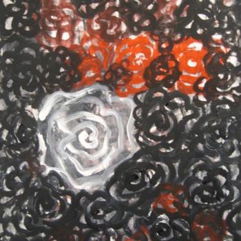 Peinture intitulée "Flores Negras / Fio…" par Elsa Lores, Œuvre d'art originale