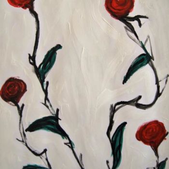 Painting titled "Flores / Fiori" by Elsa Lores, Original Artwork