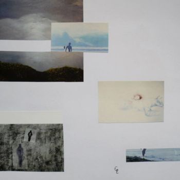 Collages titled "Huellas" by Elsa Lores, Original Artwork