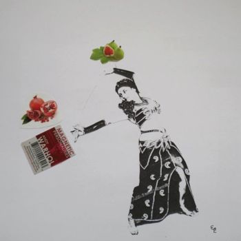 Collages intitulée "Gitana" par Elsa Lores, Œuvre d'art originale