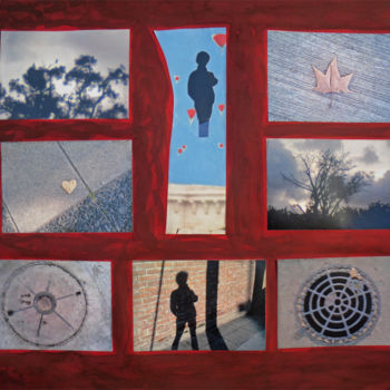 Collages titled "Asi" by Elsa Lores, Original Artwork