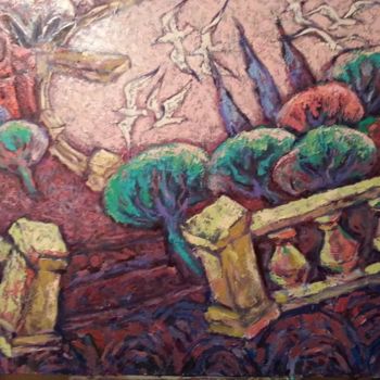 Painting titled "Bulvar" by Elshen, Original Artwork, Oil