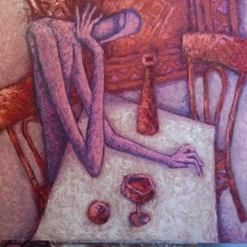Painting titled "Loneliness" by Elshen, Original Artwork, Oil