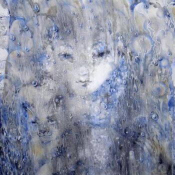Malerei mit dem Titel "Rainy day" von Elvira Baranova, Original-Kunstwerk, Aquarell
