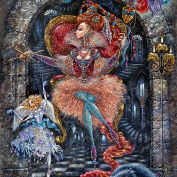 Painting titled "Queen of Destiny" by Elvira Baranova, Original Artwork, Other