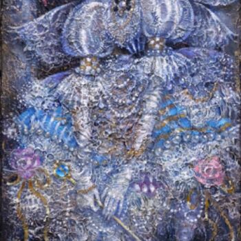 Картина под названием "The sleeping Doll" - Elvira Baranova, Подлинное произведение искусства, Масло Установлен на Деревянна…