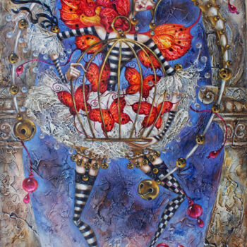 Pintura titulada "Spirit of Inspirati…" por Elvira Baranova, Obra de arte original, Oleo Montado en Bastidor de camilla de m…