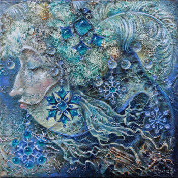 Картина под названием "Snow-Fish" - Elvira Baranova, Подлинное произведение искусства, Акрил