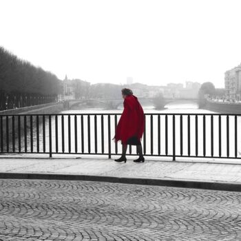 Fotografía titulada "Красная шаль" por Elvira Kovrigina, Obra de arte original, Fotografía digital